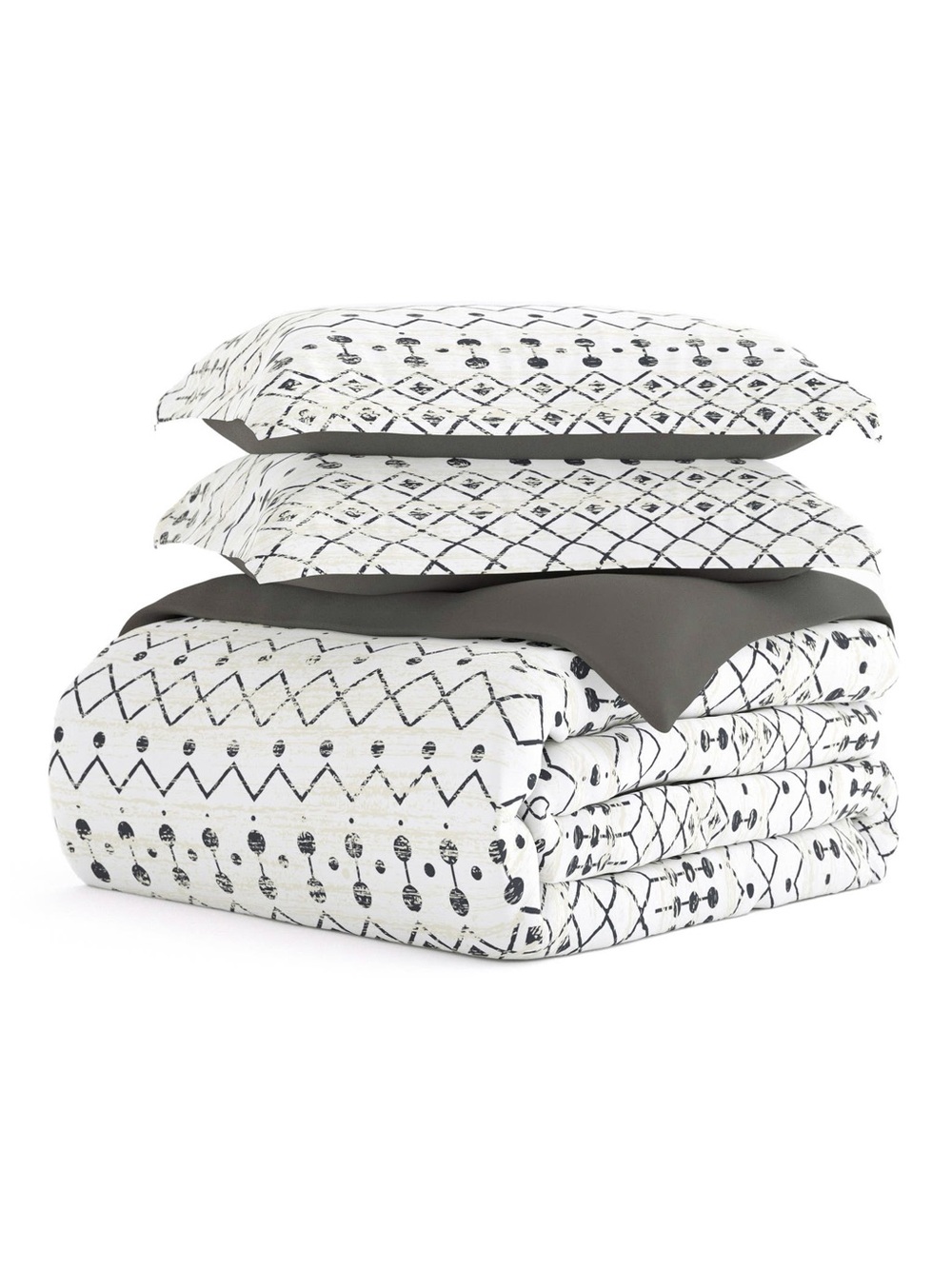 Premium Ultra Soft Etched Gate 3-Piece Reversible Duvet Cover Set - King Size